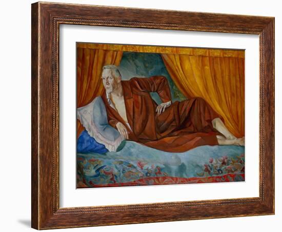 Portrait of the Singer Fyodor I. Shalyapin (1873-193), 1918-Boris Dmitryevich Grigoriev-Framed Giclee Print