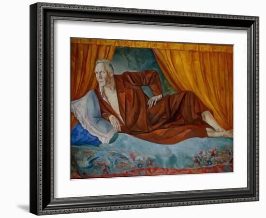 Portrait of the Singer Fyodor I. Shalyapin (1873-193), 1918-Boris Dmitryevich Grigoriev-Framed Giclee Print