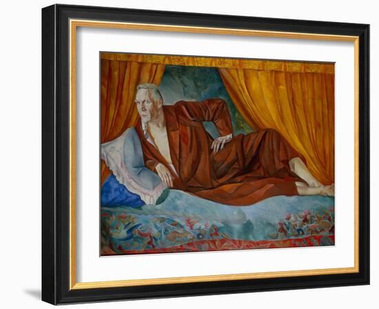 Portrait of the Singer Fyodor I. Shalyapin (1873-193), 1918-Boris Dmitryevich Grigoriev-Framed Giclee Print