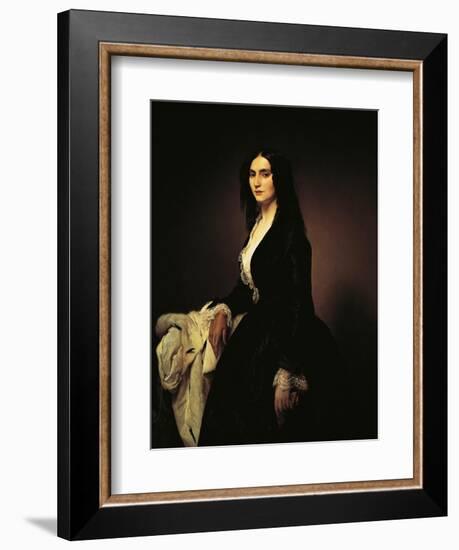 Portrait of the Singer Matilde Juva Branca-Francesco Hayez-Framed Art Print