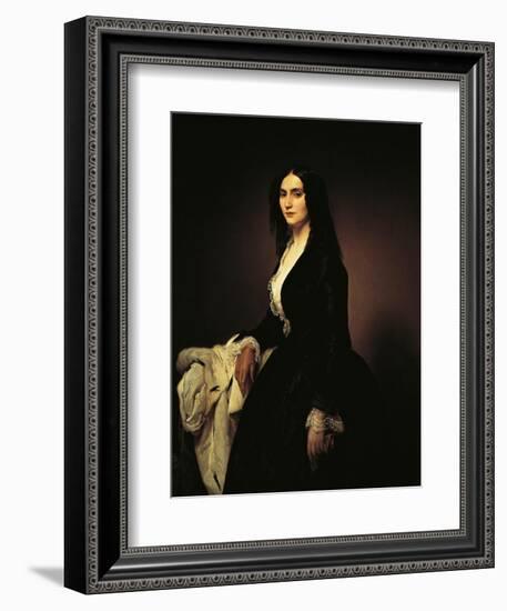 Portrait of the Singer Matilde Juva Branca-Francesco Hayez-Framed Art Print