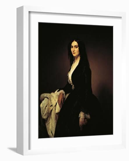 Portrait of the Singer Matilde Juva Branca-Francesco Hayez-Framed Art Print