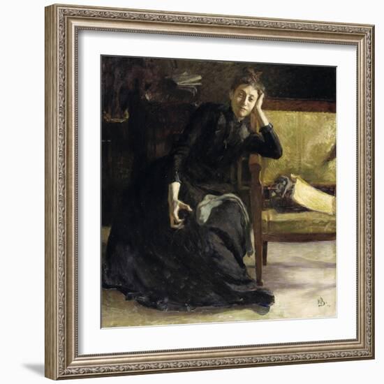 Portrait of the Swedish painter Eva Bonnier, 1889-Sven Richard Bergh-Framed Giclee Print