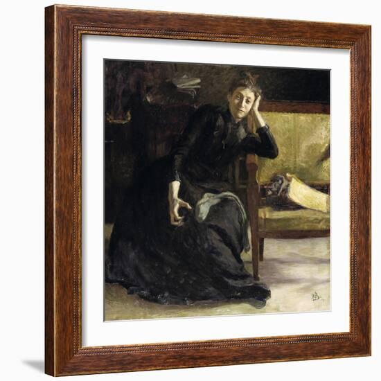 Portrait of the Swedish painter Eva Bonnier, 1889-Sven Richard Bergh-Framed Giclee Print