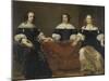 Portrait of the Three Regentesses of the Leprozenhuis, Amsterdam-Ferdinand Bol-Mounted Art Print