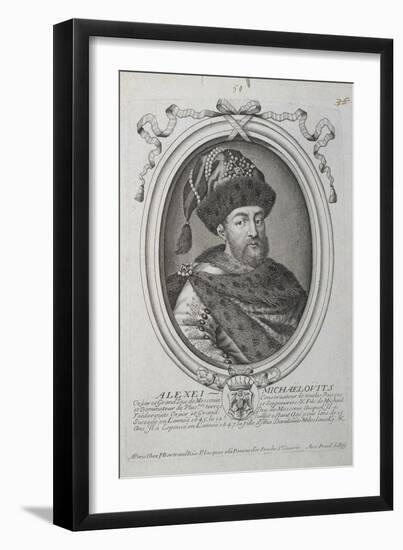 Portrait of the Tsar Alexis I Mikhailovich of Russia (1629-167), Second Half of the 17th Century-Nicolas de Larmessin-Framed Giclee Print