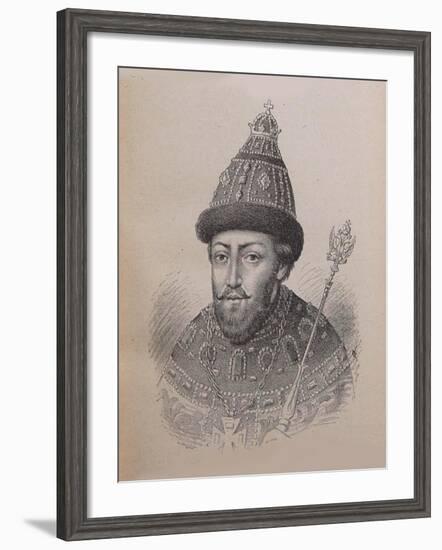 Portrait of the Tsar Michail I Fyodorovich of Russia (1596-164)-null-Framed Giclee Print