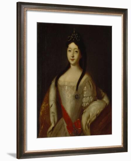 Portrait of the Tsesarevna Anna Petrovna of Russia, the Daughter of Emperor Peter I of Russia, 1725-Louis Caravaque-Framed Giclee Print