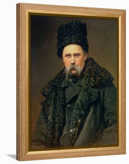 Portrait of the Ukranian Author Taras Grigorievich Shevchenko (1814-61), 1871-Ivan Nikolaevich Kramskoy-Framed Premier Image Canvas