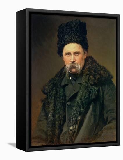 Portrait of the Ukranian Author Taras Grigorievich Shevchenko (1814-61), 1871-Ivan Nikolaevich Kramskoy-Framed Premier Image Canvas