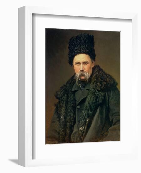 Portrait of the Ukranian Author Taras Grigorievich Shevchenko (1814-61), 1871-Ivan Nikolaevich Kramskoy-Framed Giclee Print