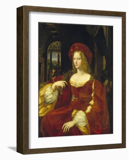 Portrait of the Vicereine of Naples, Isabel De Cardona De Requesens-Raffael School-Framed Giclee Print