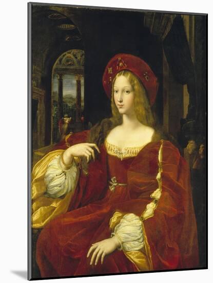 Portrait of the Vicereine of Naples, Isabel De Cardona De Requesens-Raffael School-Mounted Giclee Print