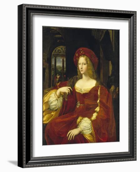 Portrait of the Vicereine of Naples, Isabel De Cardona De Requesens-Raffael School-Framed Giclee Print