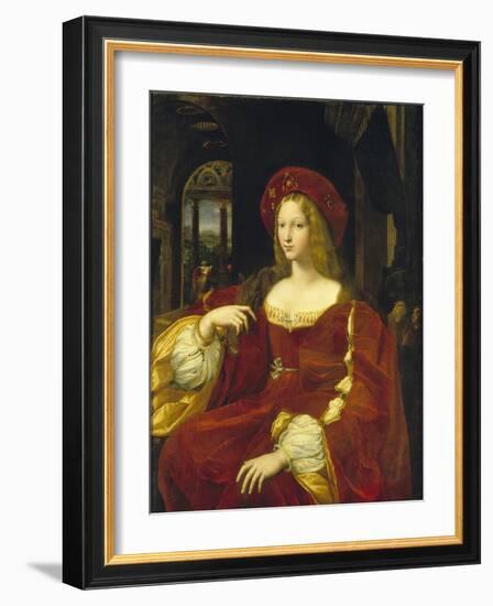 Portrait of the Vicereine of Naples, Isabel De Cardona De Requesens-Raffael School-Framed Giclee Print