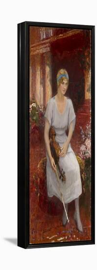 Portrait of the Violinist Cecilia Hansen (1897-198), 1922-Ilya Yefimovich Repin-Framed Premier Image Canvas