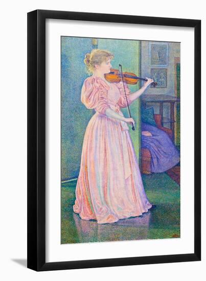 Portrait of the Violinist Irma Sethe, 1894 (Oil on Canvas)-Theo Van Rysselberghe-Framed Giclee Print