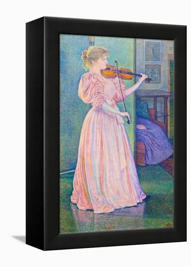 Portrait of the Violinist Irma Sethe, 1894 (Oil on Canvas)-Theo Van Rysselberghe-Framed Premier Image Canvas