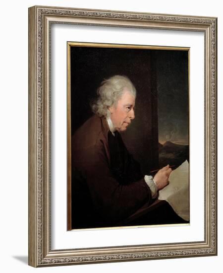 Portrait of the Watchmaker, Geologist and Physicist John Whitehurst (1713-1788) Painting by Joseph-Joseph Wright of Derby-Framed Giclee Print