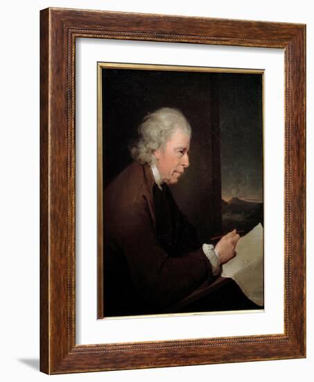 Portrait of the Watchmaker, Geologist and Physicist John Whitehurst (1713-1788) Painting by Joseph-Joseph Wright of Derby-Framed Giclee Print