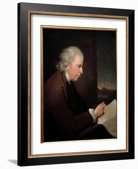 Portrait of the Watchmaker, Geologist and Physicist John Whitehurst (1713-1788) Painting by Joseph-Joseph Wright of Derby-Framed Giclee Print