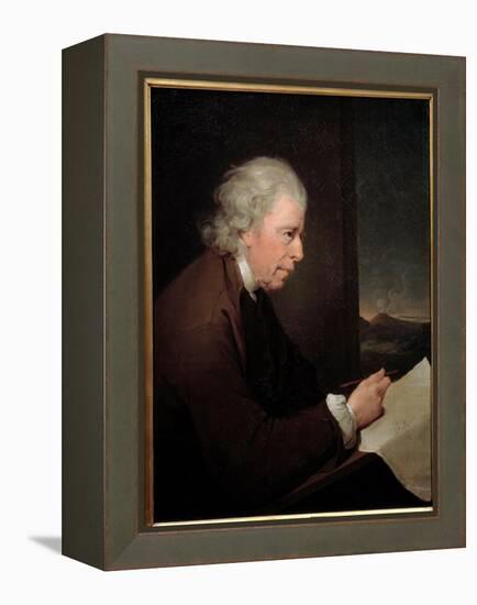 Portrait of the Watchmaker, Geologist and Physicist John Whitehurst (1713-1788) Painting by Joseph-Joseph Wright of Derby-Framed Premier Image Canvas