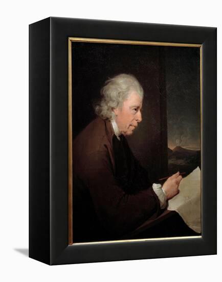 Portrait of the Watchmaker, Geologist and Physicist John Whitehurst (1713-1788) Painting by Joseph-Joseph Wright of Derby-Framed Premier Image Canvas