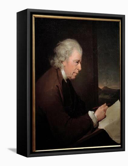Portrait of the Watchmaker, Geologist and Physicist John Whitehurst (1713-1788) Painting by Joseph-Joseph Wright of Derby-Framed Premier Image Canvas