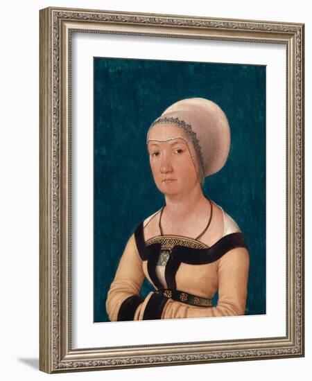 Portrait of the Wife of Jörg Fischer at Age 34, 1512-Hans Holbein the Elder-Framed Giclee Print