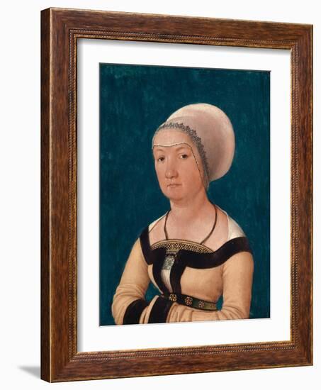 Portrait of the Wife of Jörg Fischer at Age 34, 1512-Hans Holbein the Elder-Framed Giclee Print