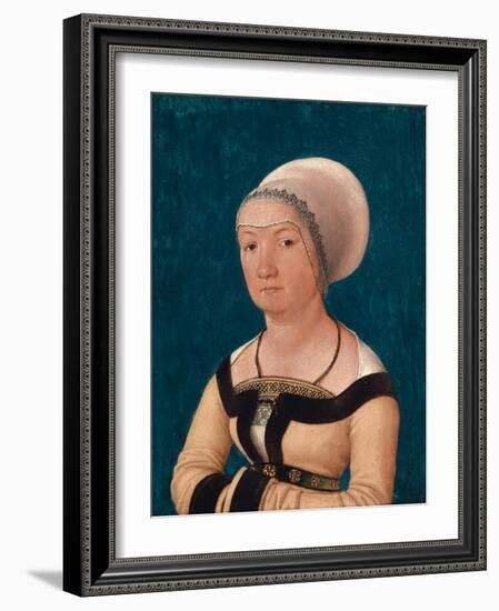 Portrait of the Wife of Jörg Fischer at Age 34, 1512-Hans Holbein the Elder-Framed Giclee Print