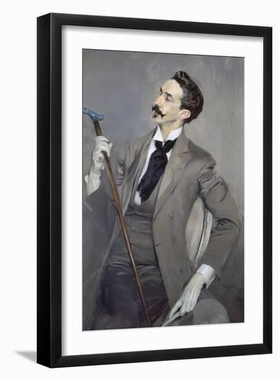 Portrait of the Writer Count Robert De Montesquiou (1855-1921), 1897-Giovanni Boldini-Framed Giclee Print