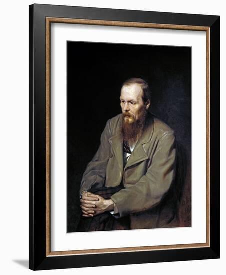 Portrait of the Writer Fyodor Dostoyevsky-Vasily Perov-Framed Giclee Print