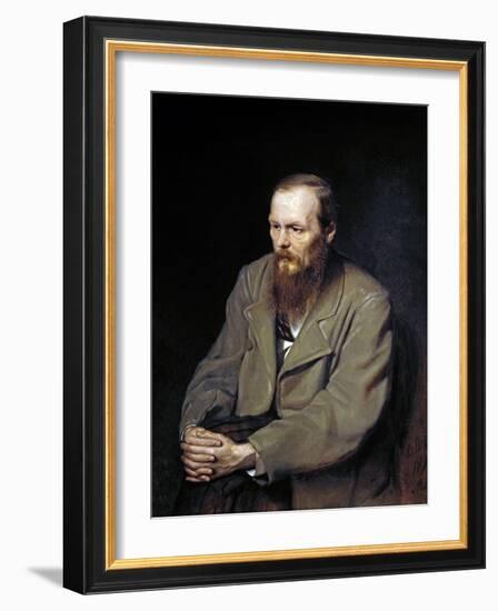 Portrait of the Writer Fyodor Dostoyevsky-Vasily Perov-Framed Giclee Print