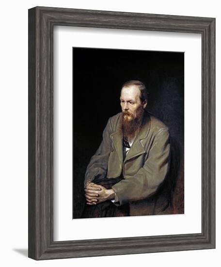 Portrait of the Writer Fyodor Dostoyevsky-Vasily Perov-Framed Giclee Print