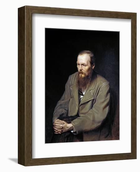 Portrait of the Writer Fyodor Dostoyevsky-Vasily Perov-Framed Giclee Print