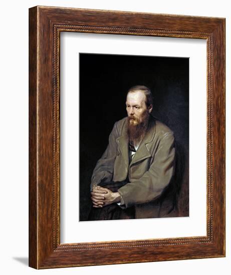 Portrait of the Writer Fyodor Dostoyevsky-Vasily Perov-Framed Giclee Print