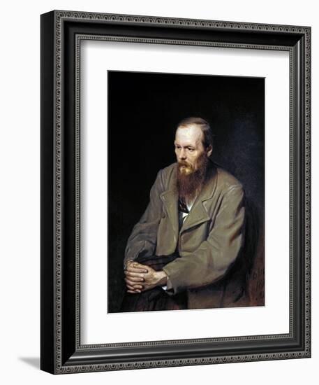 Portrait of the Writer Fyodor Dostoyevsky-Vasily Perov-Framed Giclee Print