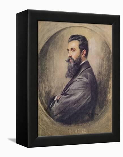 Portrait of Theodor Hertzl (1860-1904) (Pastel on Paper)-Anonymous Anonymous-Framed Premier Image Canvas