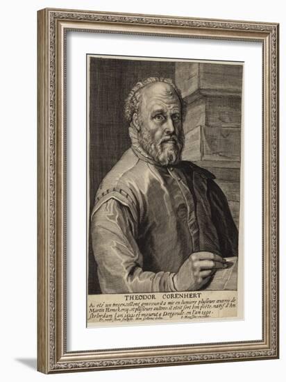 Portrait of Theodore Cornhert-Hendrik Goltzius-Framed Giclee Print