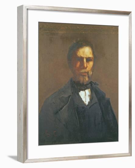 Portrait of Theodore Cuenot, 1847-Gustave Courbet-Framed Giclee Print