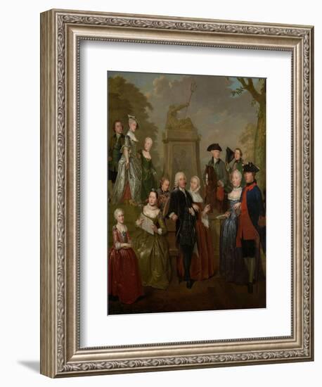 Portrait of Theodorus Bisdom Van Vliet and His Family, Jan Stolker.-Jan Stolker-Framed Art Print