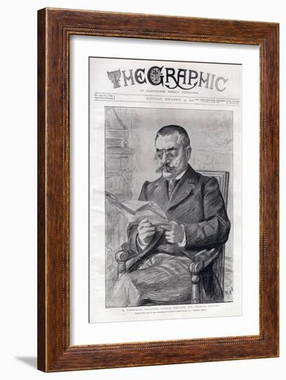 Portrait of Theophile Delcasse (1852-1923), French politician and minister for foreign affairs-Charles Paul Renouard-Framed Giclee Print