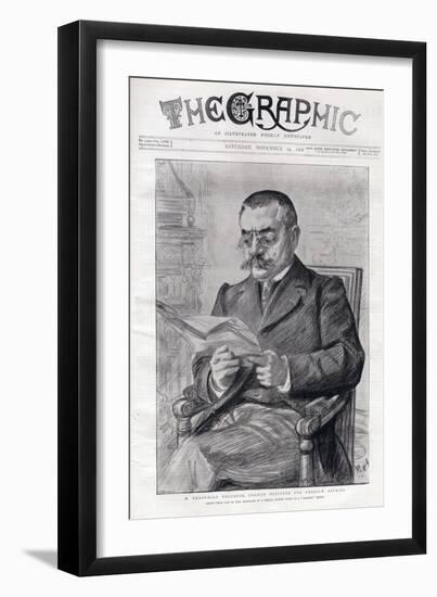 Portrait of Theophile Delcasse (1852-1923), French politician and minister for foreign affairs-Charles Paul Renouard-Framed Giclee Print