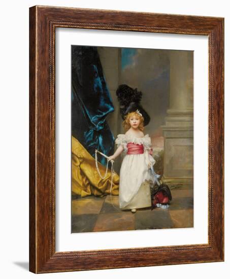 Portrait of Therese Girard Aged Three Years and Seven Months, 1882-Jules Adolphe Goupil-Framed Giclee Print