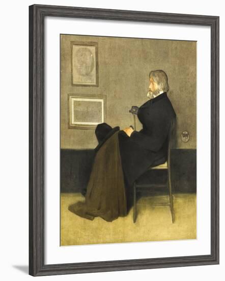 Portrait of Thomas Carlyle, C.1880 (Hand-Coloured Photogravure, on White Wove Paper)-James Abbott McNeill Whistler-Framed Giclee Print