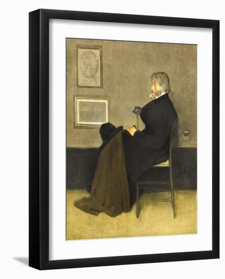 Portrait of Thomas Carlyle, C.1880 (Hand-Coloured Photogravure, on White Wove Paper)-James Abbott McNeill Whistler-Framed Giclee Print