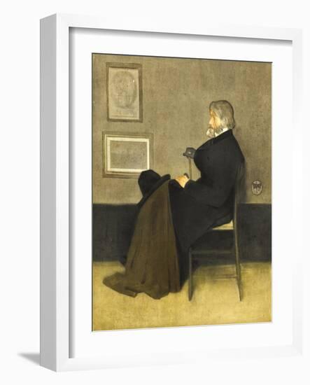 Portrait of Thomas Carlyle, C.1880 (Hand-Coloured Photogravure, on White Wove Paper)-James Abbott McNeill Whistler-Framed Giclee Print