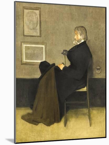 Portrait of Thomas Carlyle, C.1880 (Hand-Coloured Photogravure, on White Wove Paper)-James Abbott McNeill Whistler-Mounted Giclee Print