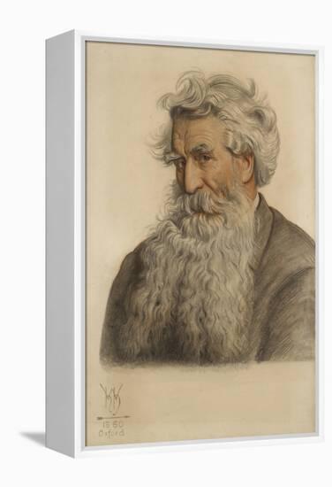Portrait of Thomas Combe, Printer to the University (1796-1872) (Red and Black Chalk)-William Holman Hunt-Framed Premier Image Canvas